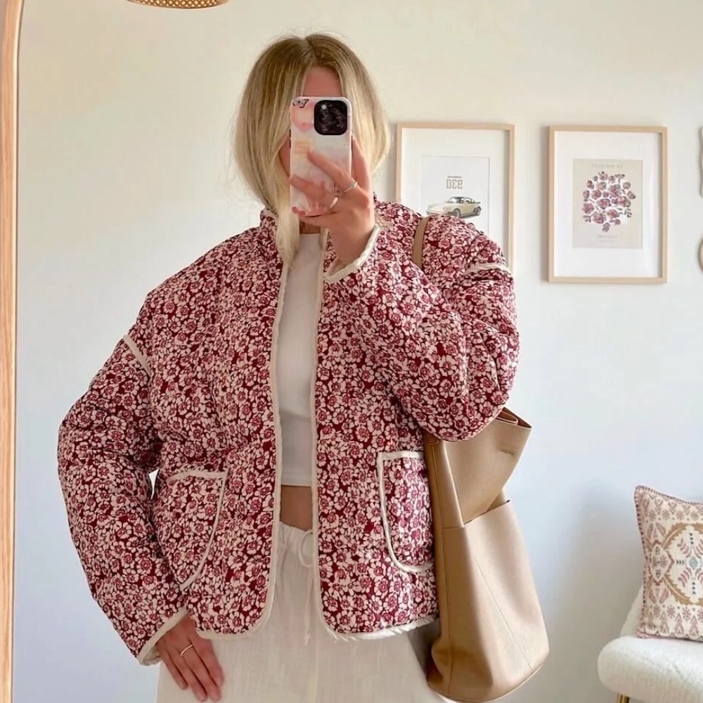 Nordic peace Lily flower coat size Small NWT